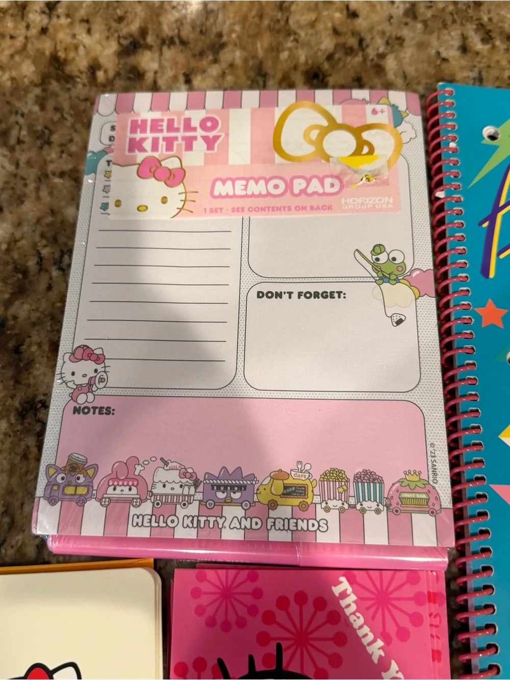 Large Sanrio Hello Kitty School College Supplies Notebook Cards Kawaii Sticker